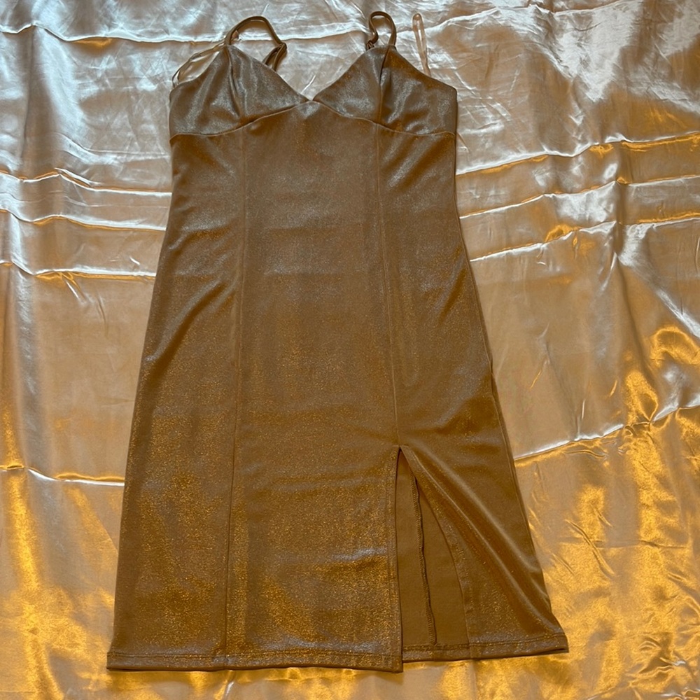 Shimmer champagne night dress